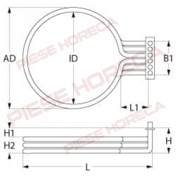 Rezistenta 3150 W, 230 V